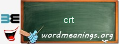 WordMeaning blackboard for crt